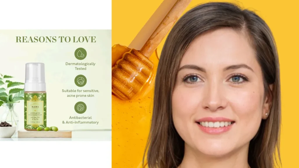 Kama ayurveda anti acne foam for glowing skin