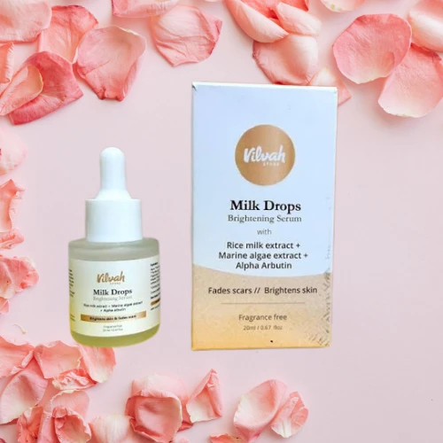 Best serum for face brightening vilvah store milk drops 