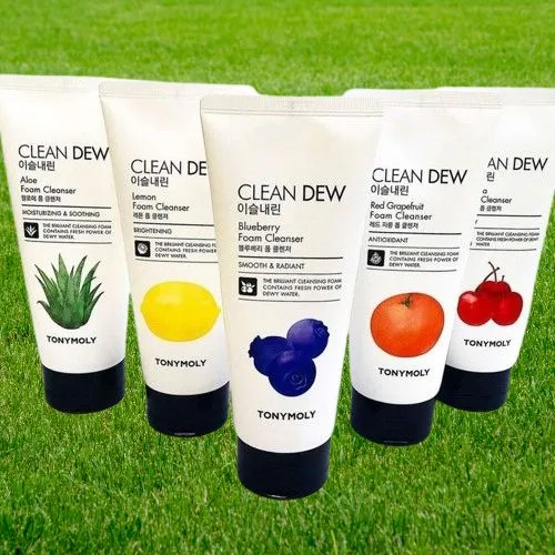 clean dew gentle foaming face wash