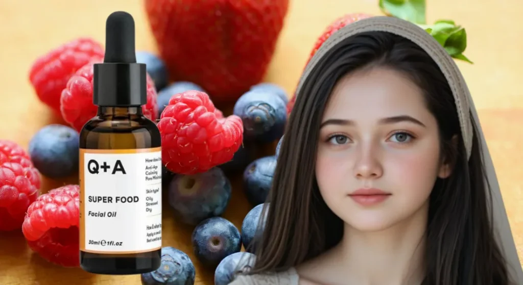 Q+A super food face glow oil
