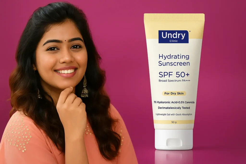 Undry SPF 50 Best Sunscreen for dry skin in India