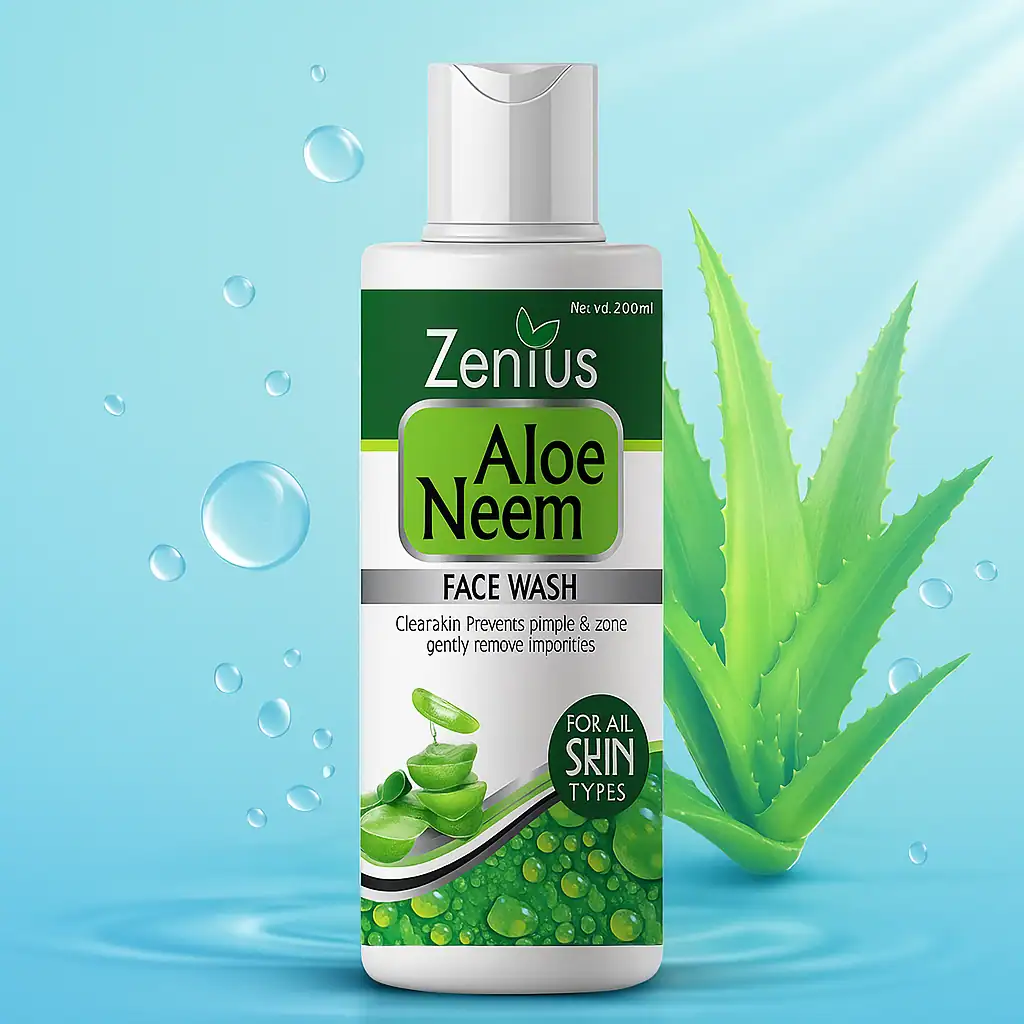 Zenius aloe neem organic harvest face wash 